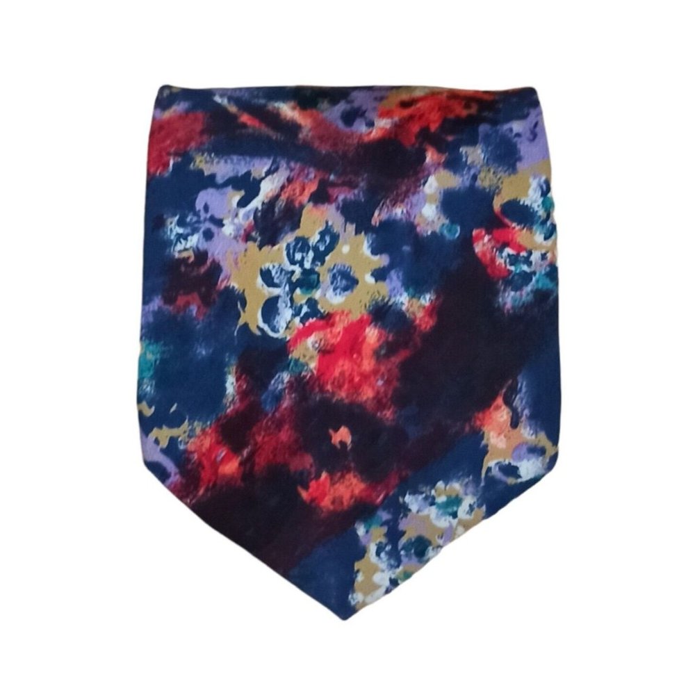 ITALO FERRETTI Blue Floral Art Silk Tie ITALY 57”/ 3.8" EC